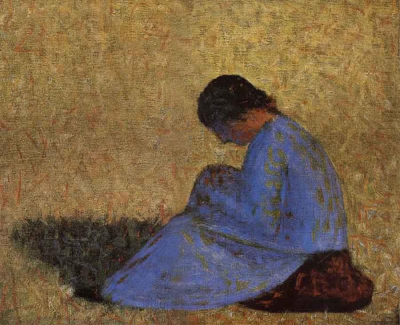 Georges Seurat The Countrywoman sat on the Lawn china oil painting image